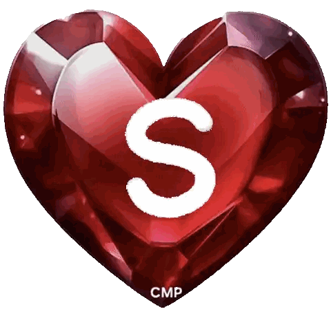 Red Heart With S Inside Sticker