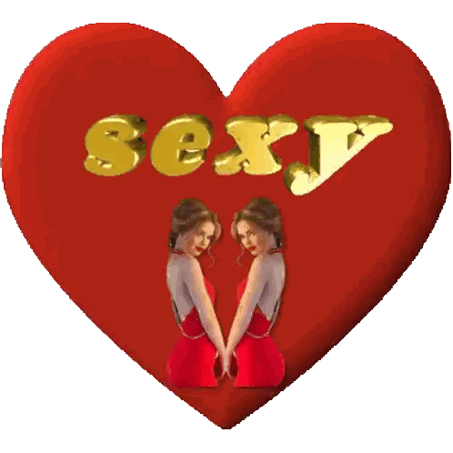 Red Heart With Sexy Gold Text Sticker
