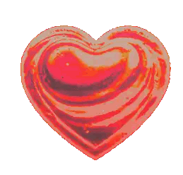 Red Heart With Swirl Sticker
