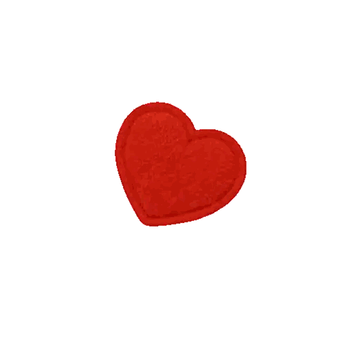Red Heart With Texture Sticker