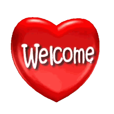 Red Heart With Welcome Sticker