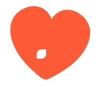 Red Heart With White Letter F Sticker