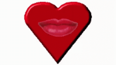 Red Heart With Woman's Lips