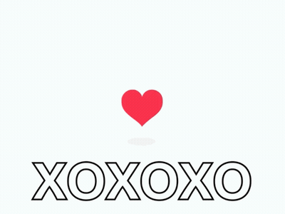Red Heart With XOXO GIF