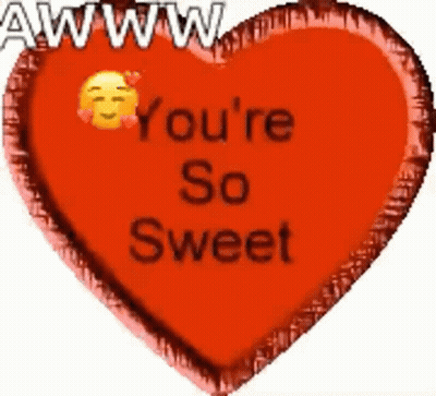 Red Heart You're So Sweet GIF