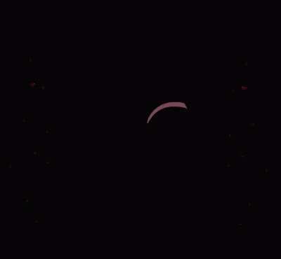 Red Hearts Coming Out Of Heart On Black GIF