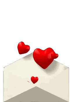 Red Hearts Flying Out Of Box Sticker