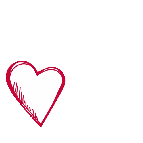 Red Hearts On White Background Sticker