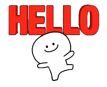 Red Hello Smiley Face Sticker
