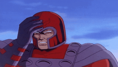 Red Helmet Cartoon Holding Head GIF