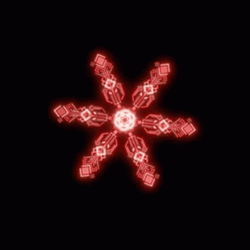 Red Hexagon Fractal GIF
