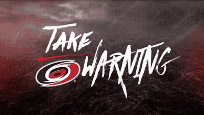 Red Hurricane Sign Saying Take Warning GIF