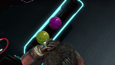 Red Jacket Man With Tattoo And Bowling Balls GIF