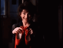 Red Kate Bush Shoe GIF