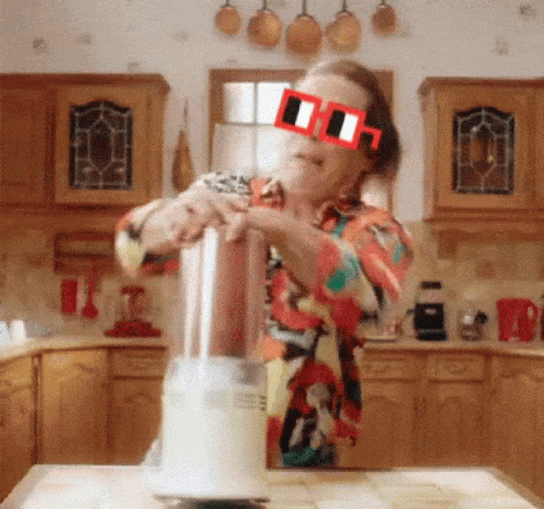 Red KitchenAid Mixer Mixing Ingredients GIF