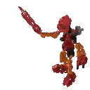 Red Lego Robot Holding Sword Sticker