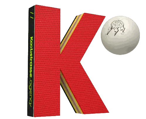 Red Letter K With Koststrasse Agency Sticker