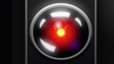 Red Light In Black Circle With White Border GIF