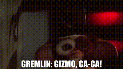 Red Light Saying Gremlin Gizmo Ca-Ca GIF