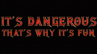 Red Lightning Bolt Saying It's Dangerous That's Why It's Fun GIF