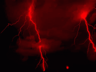 Red Lightning Breathtaking Display GIF