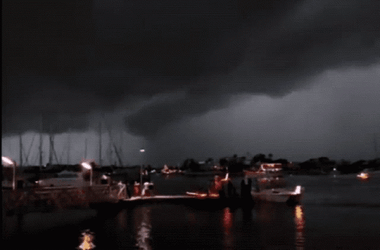 Red Lightning Destructive Force GIF