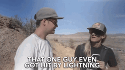 Red Lightning Man Woman Even Got Hit GIF