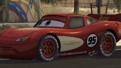 Red Lightning McQueen Race Car Number 95 GIF