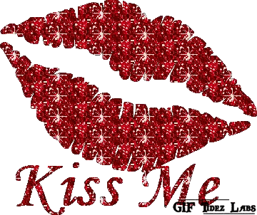 Red Lip Kiss Me Sticker