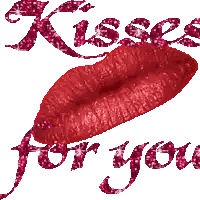 Red Lip Kisses For You Sticker