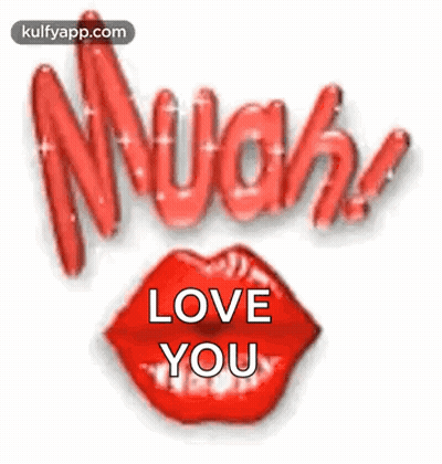 Red Lip With Much Love You GIF