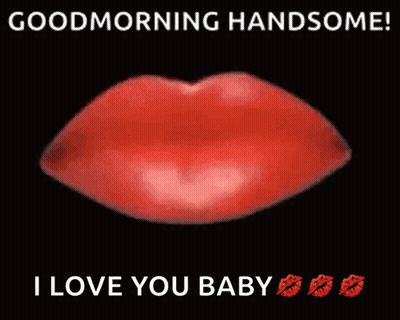 Red Lips Good Morning Handsome I Love You GIF