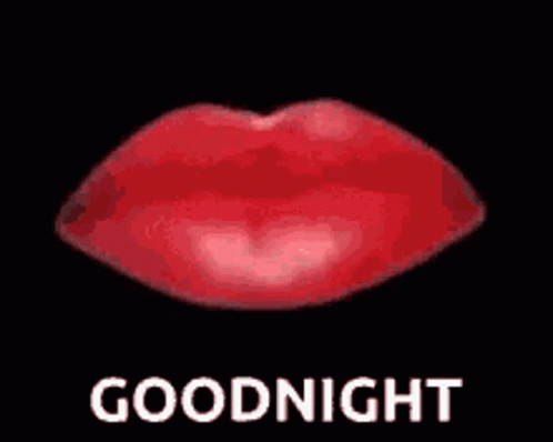 Red Lips Goodnight GIF