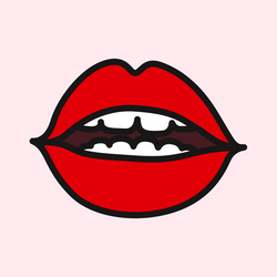 Red Lips Kisses Mua GIF