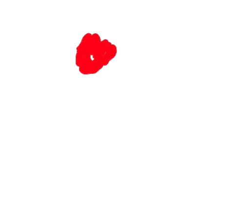Red Lips On White Background Sticker