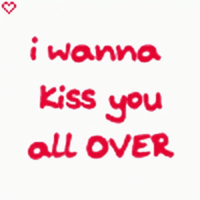 Red Lips With Heart Background GIF