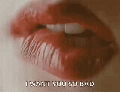 Red Lipstick Mouth Saying I Want You So Bad GIF