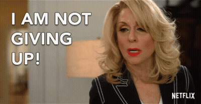 Red Lipstick Woman Says I Am Not Giving Up GIF