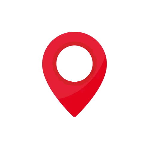 Red Location Pin With White Center Sticker