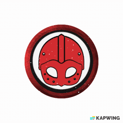Red Mask In Red Circle With Kapwing GIF