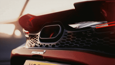 Red McLaren Car Close Up GIF