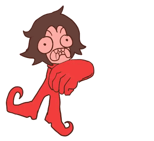 Red Monkey Pointing Sticker