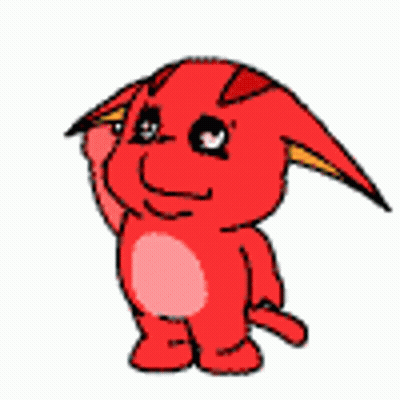 Red Monster Holding Pink Object GIF