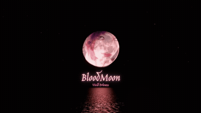 Red Moon Through Tree Branches GIF