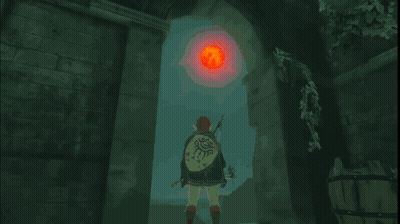 Red Moon With Tower In Foreground GIF