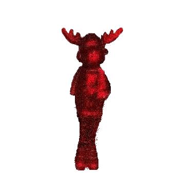 Red Moose With Antlers Sticker