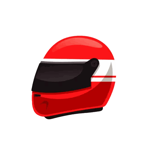 Red Motorcycle Helmet With Black Visor Sticker