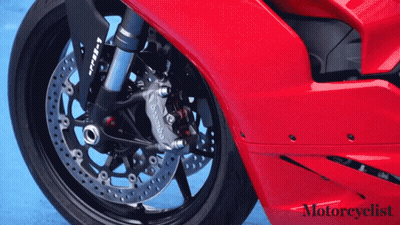 Red Motorcycle Wheel Motorcyclist GIF