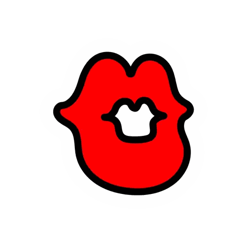 Red Mouth Crown Sticker