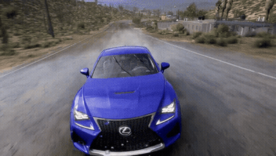 Red Mustang And White Lexus Parked Next To Each Other GIF